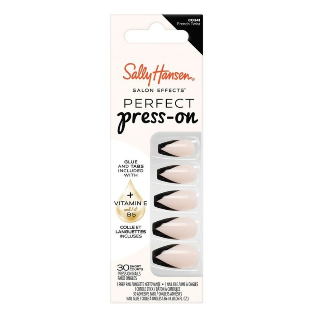 Sally Hansen Perfect Press On Nail Kit - Coffin Shape -  French Twist